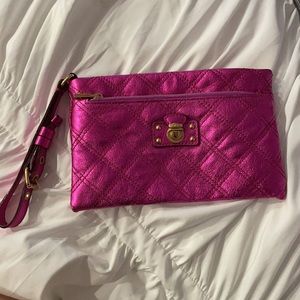 MARC JACOBS metallic pink wristlet NWOT